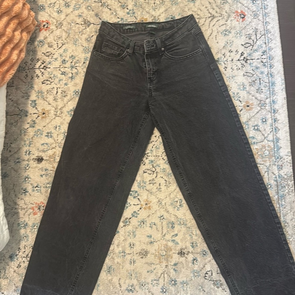 Wild fable, black jeans, size 0 mid rise, relaxed, straight jeans